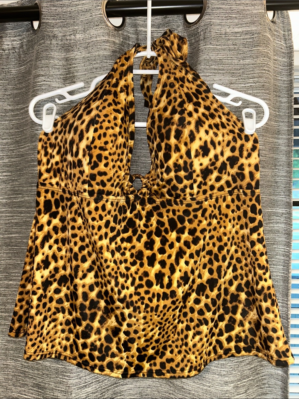 Merona leopard Print Halter Swim Camisole Top Size 24W